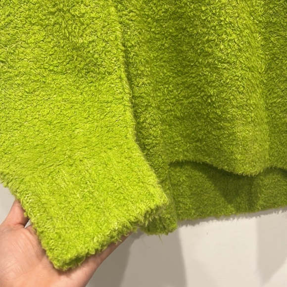 Free people Oscar tender tunic oversize sweater pullover grinch green xs new nwt - Picture 3 of 6